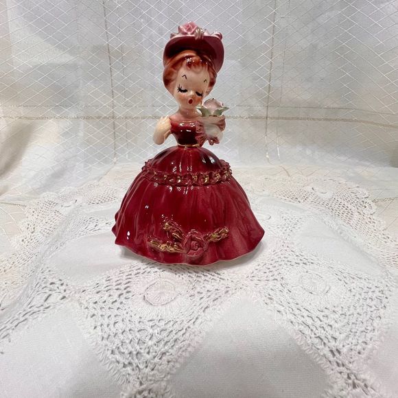 Vintage Arnart Cherchez La Femme 7616 Figurine, Vintage 1950s Ceramic Figurine, - Picture 2 of 10